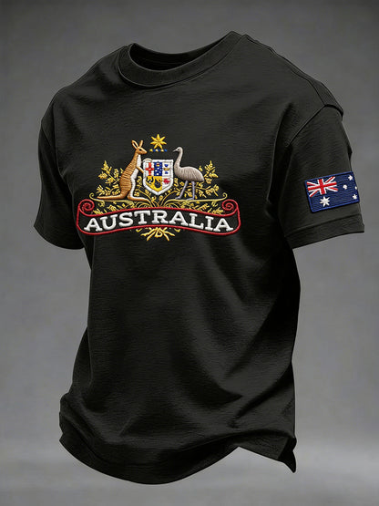 Men's Australian Flag Art Print Short Sleeve T-shirt