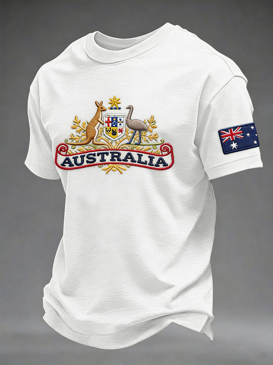 Men's Australian Flag Art Print Short Sleeve T-shirt