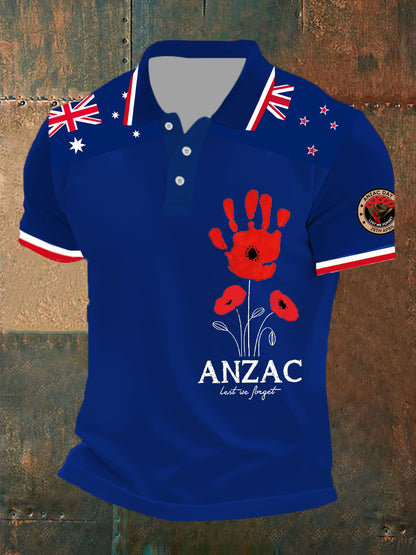 Men's Australia Anzac Day Lest We Forget Short Sleeve Top
