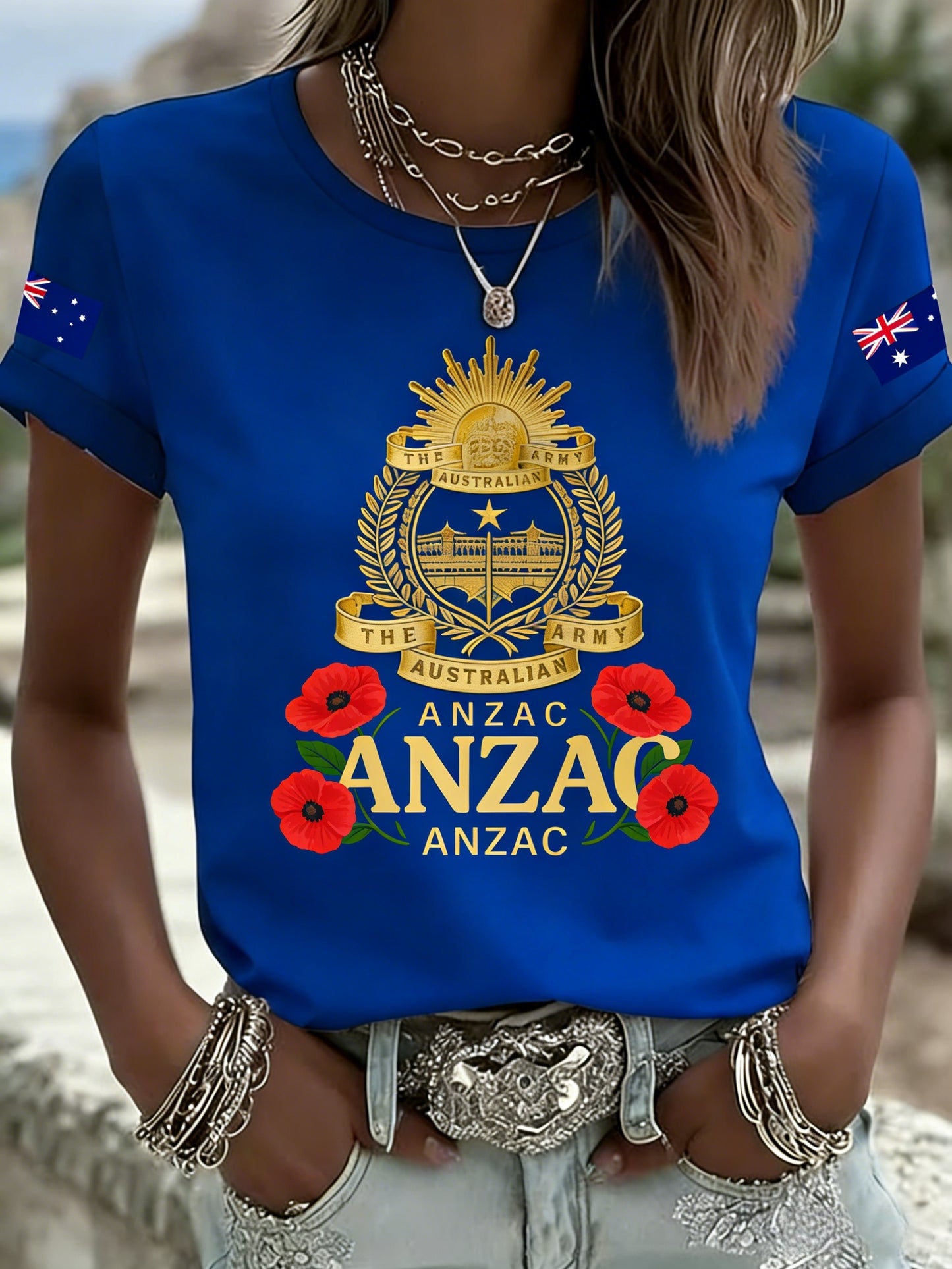 Women's Australia Anzac Day Lest We Forget Short-Sleeve T-Shirt