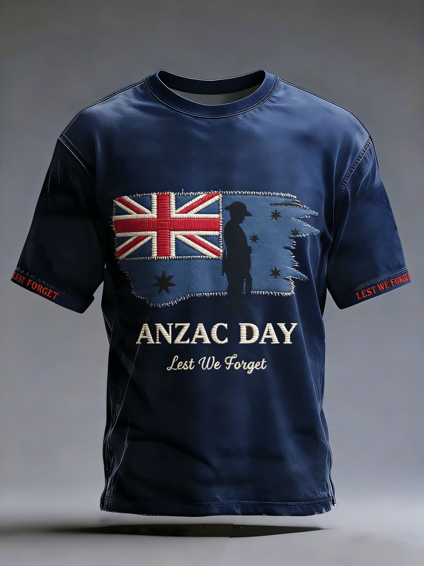 Men's Australia Anzac Day Lest We Forget Short Sleeve T-shirt