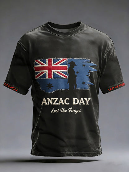 Men's Australia Anzac Day Lest We Forget Short Sleeve T-shirt