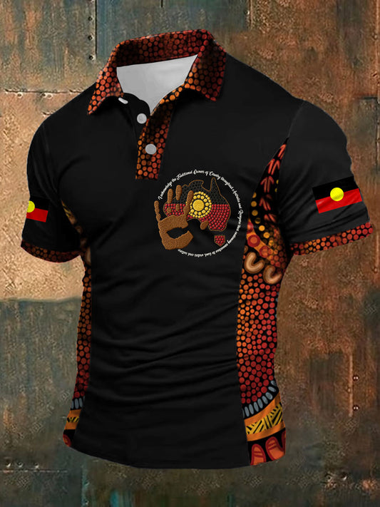 Men's AU Aboriginal Culture Printed Casual Tops