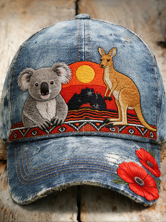 Unisex Australian Koala Art Print Casual Hat