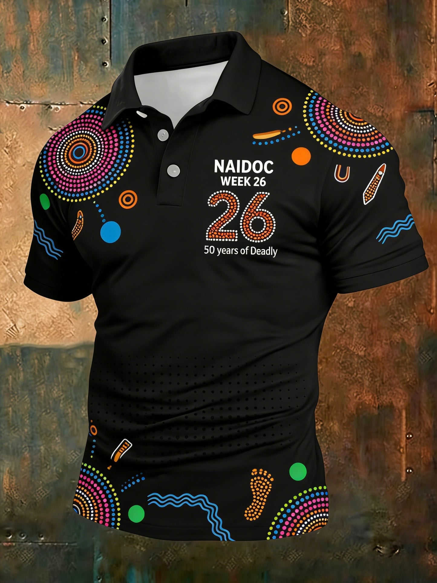 Men's  AU Aboriginal Art NAIDOC Week  Printed T-Shirt