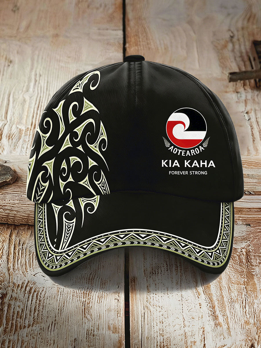Unisex NZ Maori Art Kia Kaha Printed Hat