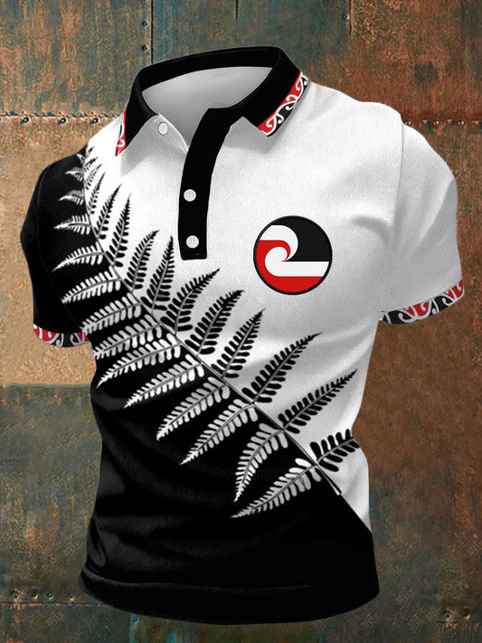 Men's Maori Art NZ Kia Kaha Printed Casual Tops