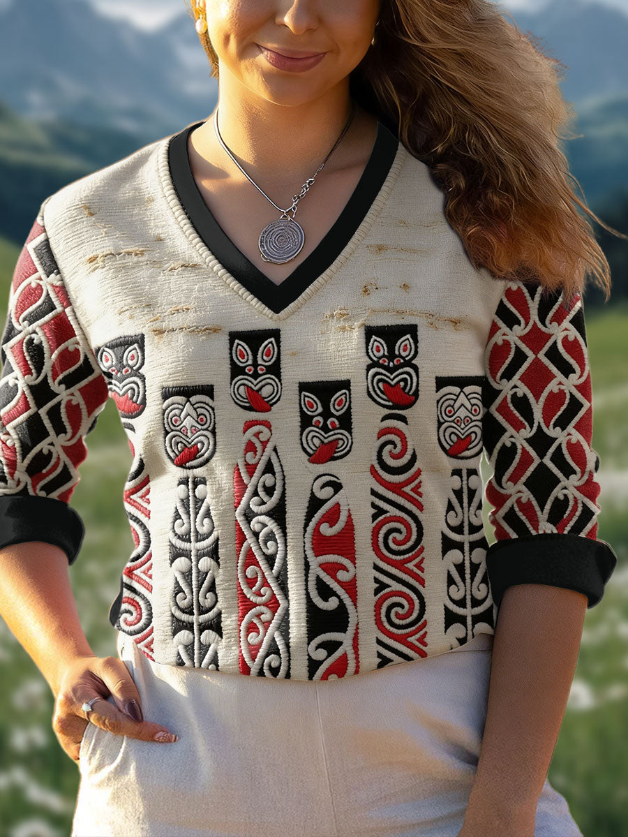 Women's Maori Art NZ Printed Tops