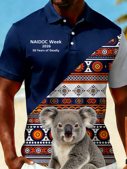 Men's Vintage Australian Holiday Smart Casual Polo Shirt