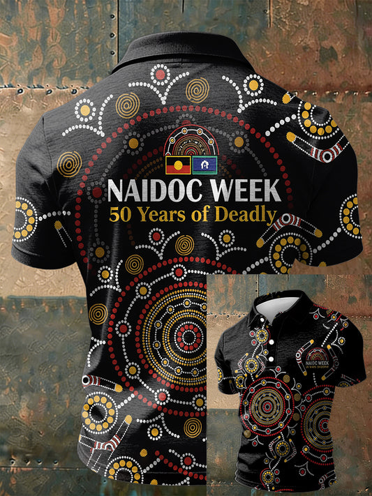 Men's AU Aboriginal Culture  Printed polo shirt