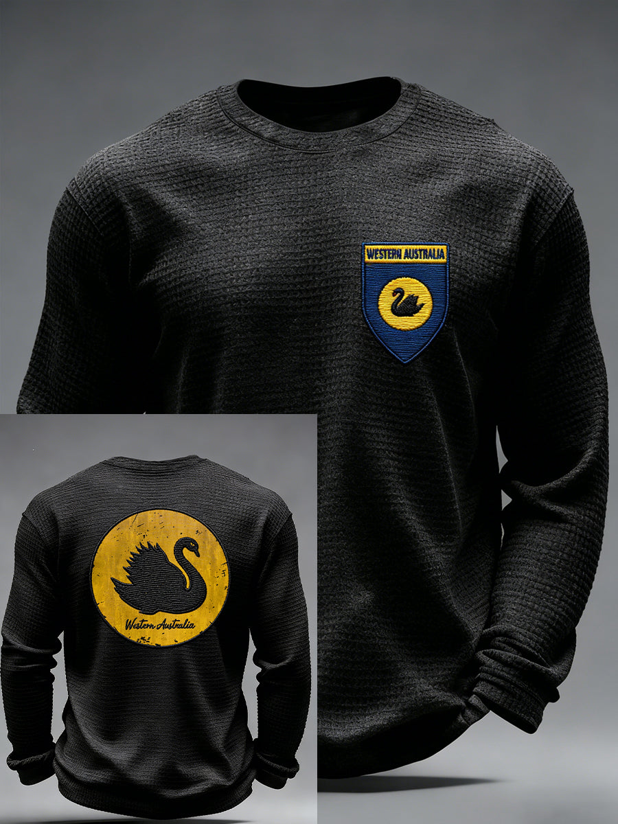 Men's Western Australia Day  Waffle Long Sleeve T-Shirt