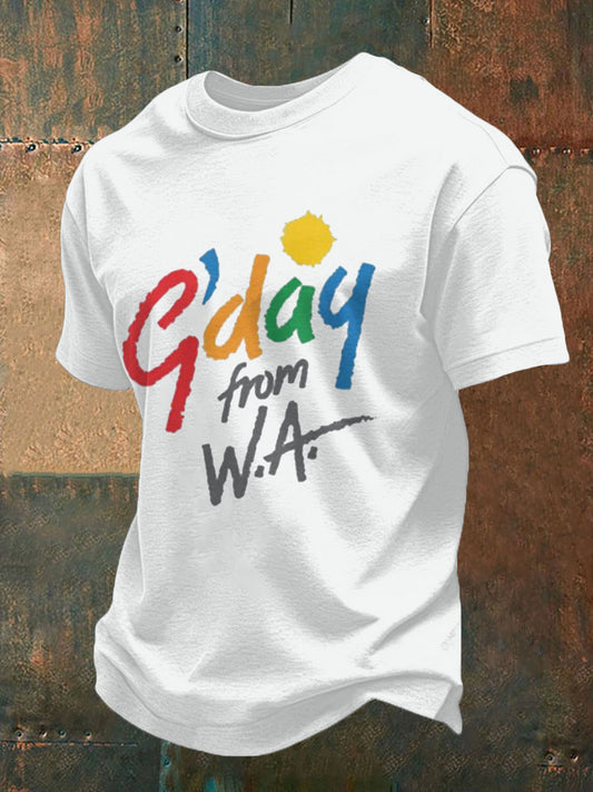 Men's Western Australia Day Pride Printed T-shirt