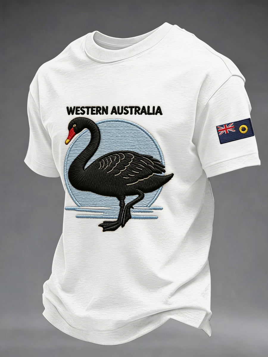 Men's Western Australia Day Printed Short Sleeve T-shirt