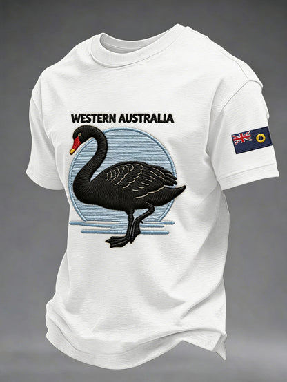 Men's Western Australia Day Printed Short Sleeve T-shirt