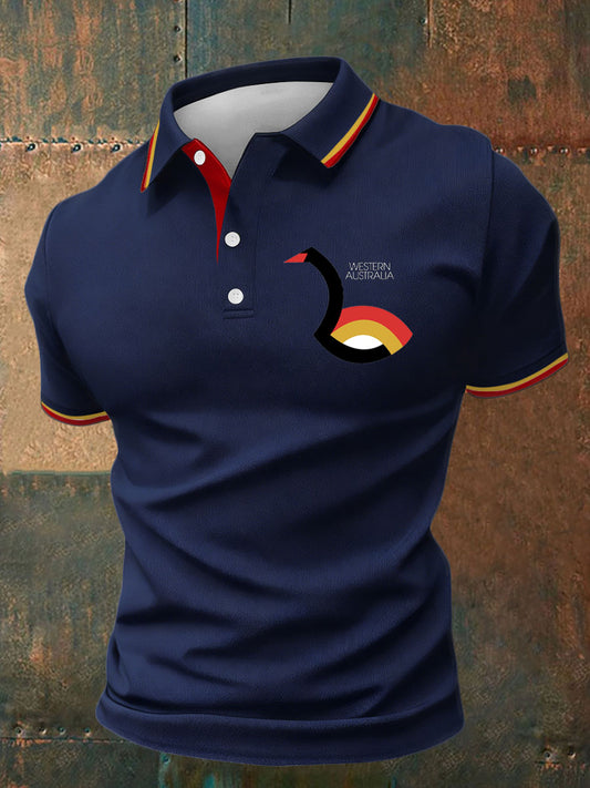 Men's Western Australia Day Pride Printed Casual Tops