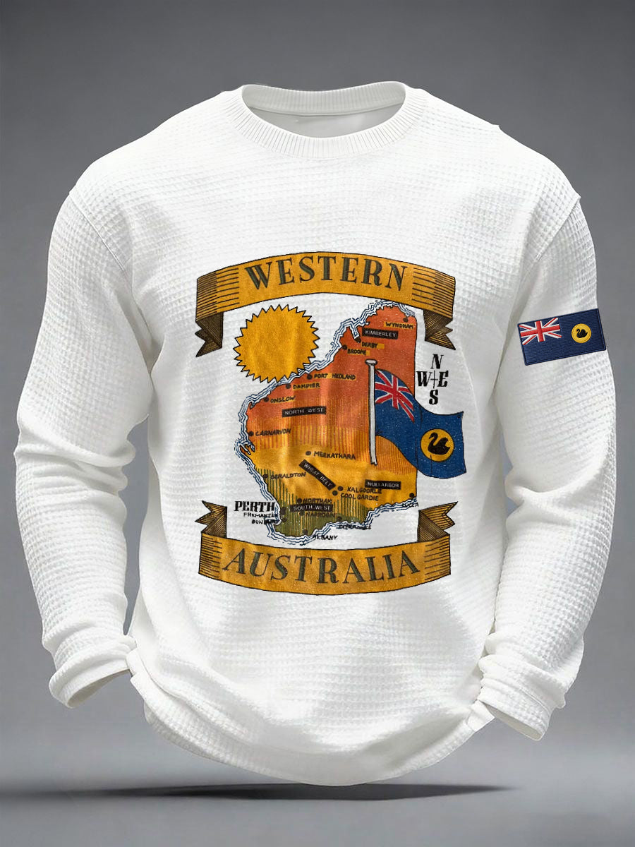 Men's Western Australia Day  Waffle Long Sleeve T-Shirt