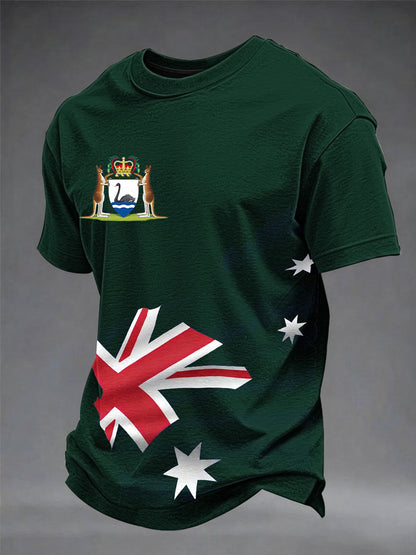 Men's Western Australia Day Printed Short Sleeve T-shirt