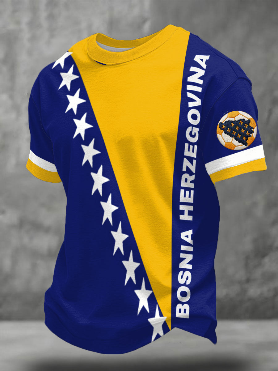 Men's Bosno ZMAJEVI Football Lover Printed T-shirt