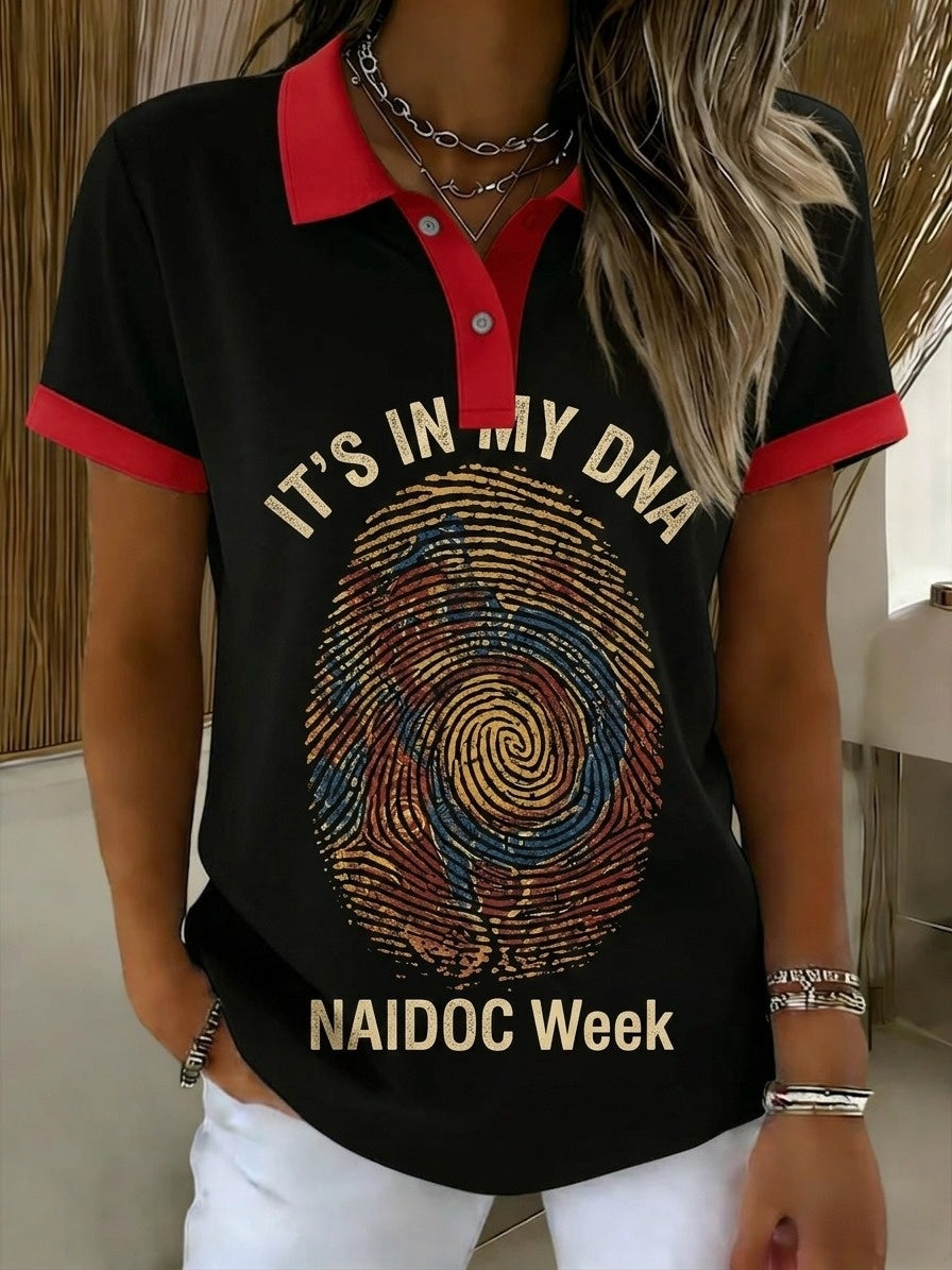 Women's AU Aboriginal Art NAIDOC Week Printed T-Shirt