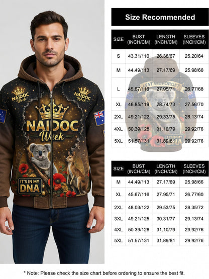 Retro Australian Art Print Casual Hoodie Jacket