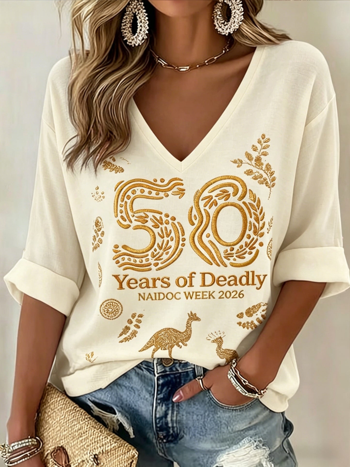 Women's AU Aboriginal Art NAIDOC Week Printed Top