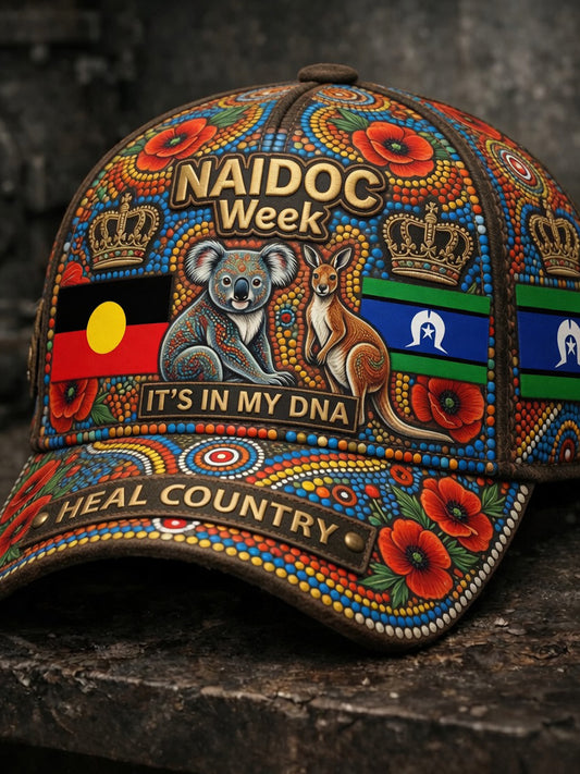 Unisex Retro Australian NAIDOC Week Art Print Casual Hat