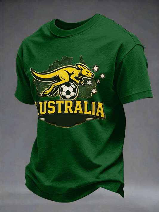 Men's Australian Football  lover Printed short sleeves t-shirt