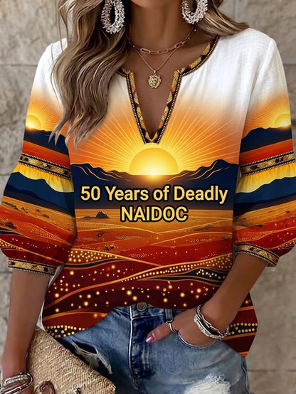 Retro Australian NAIDOC Week Art Print Casual Top