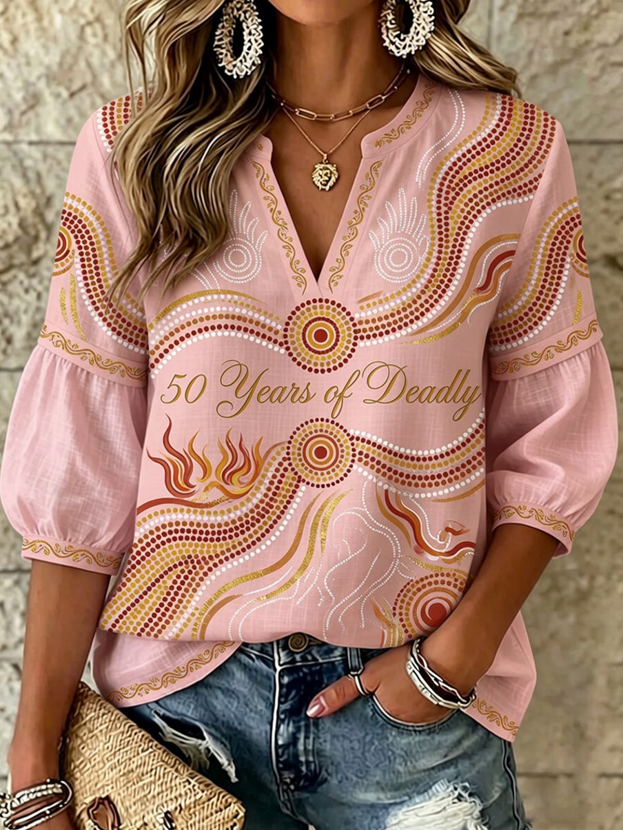 Retro Australian NAIDOC Week Art Print Casual Top