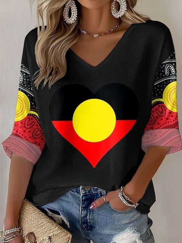 Women's AU Aboriginal Art NAIDOC Week Printed Top