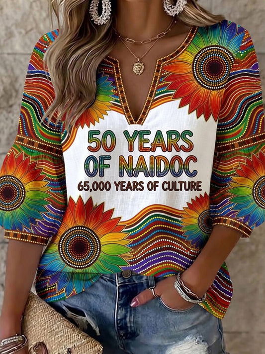 Retro Australian NAIDOC Week Art Print Casual Top
