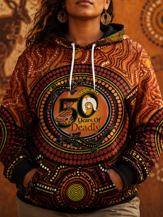Women's NAIDOC Week Aboriginal Art Printed Hoodie