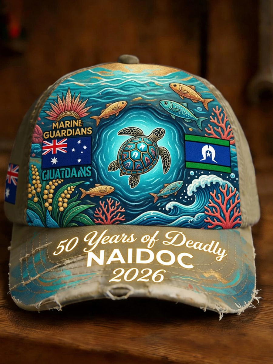 Unisex Retro Australian NAIDOC Week Art Print Casual Baseball Cap