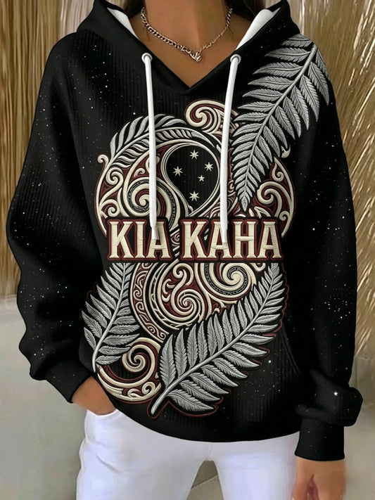 Women's Maori Art Matariki Printed Hoodie