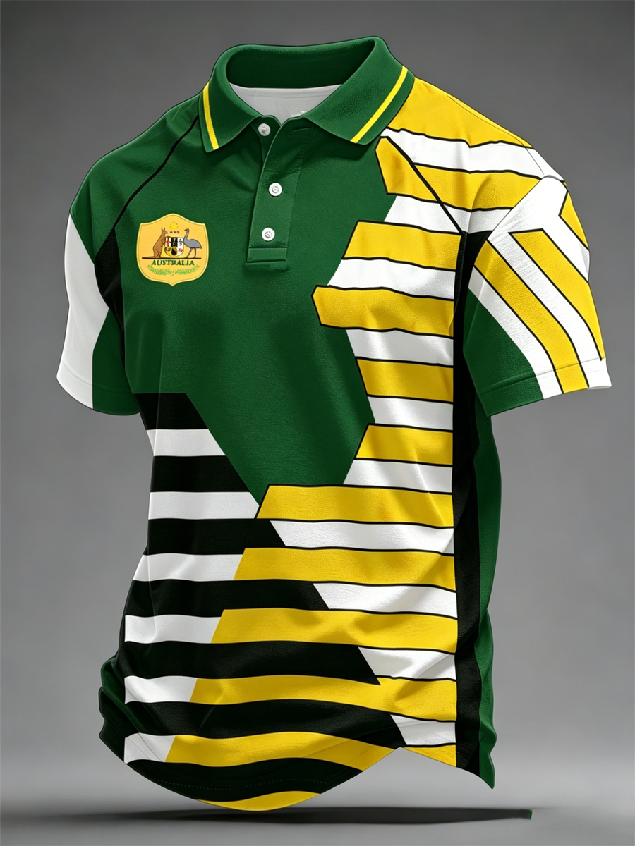 Men's Australian Football lover Print polo shirt