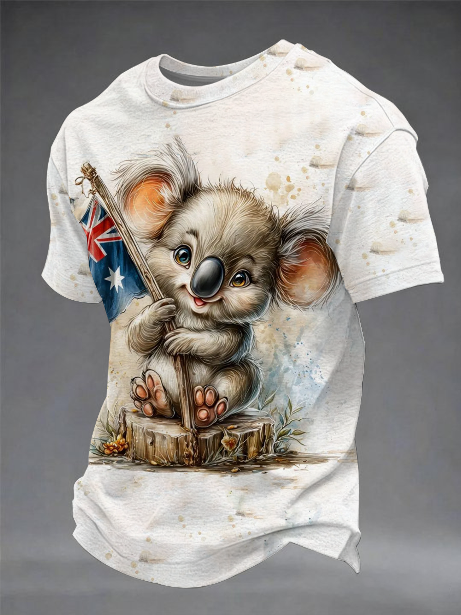 Men's Australian Koala Print short sleeves t-shirt