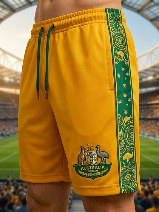Men's Vintage Australian Football Lover 2026 Printed Short Pants