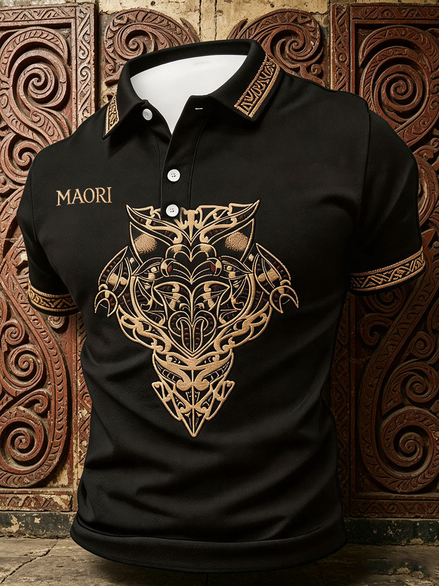 Men's NZ Maori Art Kia Kaha Printed Casual Tops