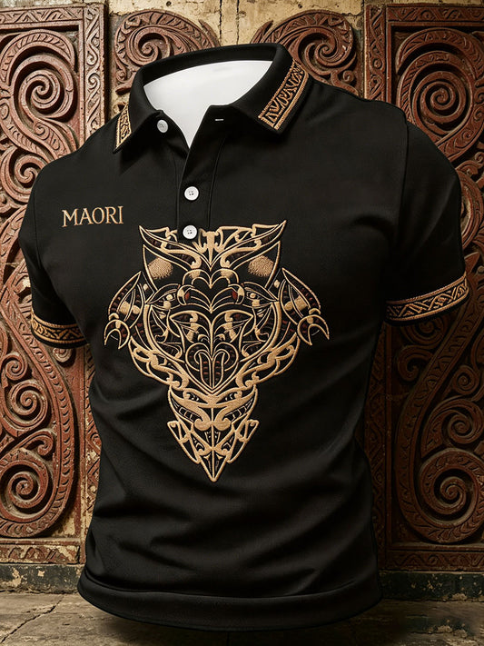 Men's NZ Maori Art Kia Kaha Printed Casual Tops