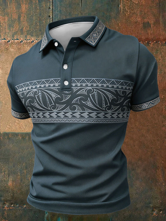 Men's NZ Maori Art Kia Kaha Printed Casual Tops