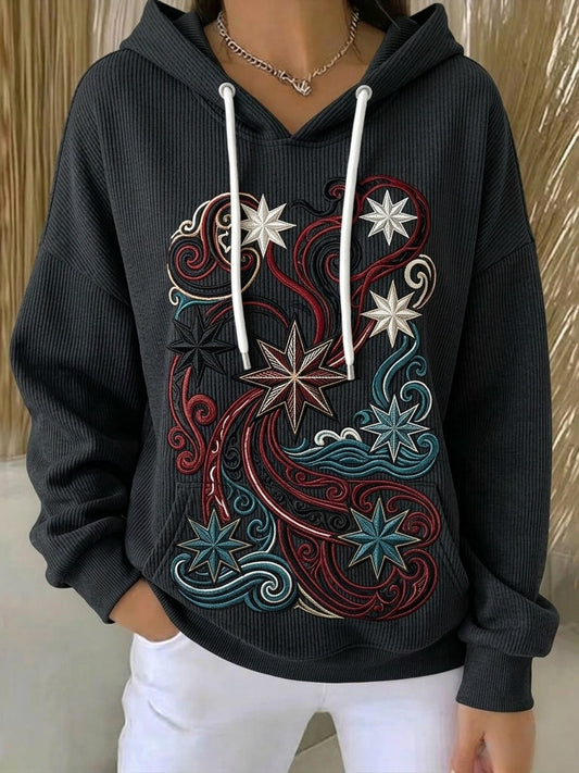 Women's Maori Art Matariki Printed Hoodie