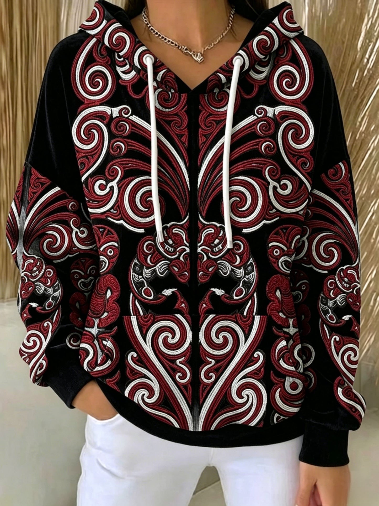 Women's Maori Art Matariki Printed Hoodie