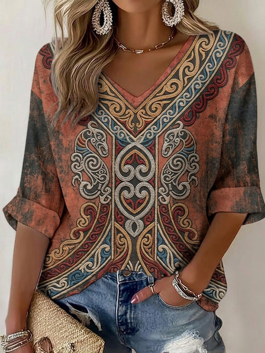 Women's Maori Art Matariki Printed T-shirt