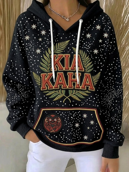 Women's Maori Art Matariki Printed Hoodie