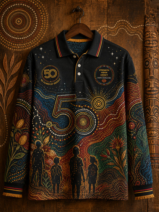 Men's Australian Aboriginal Culture Art NAIDOC WEEK Printed Casual Tops