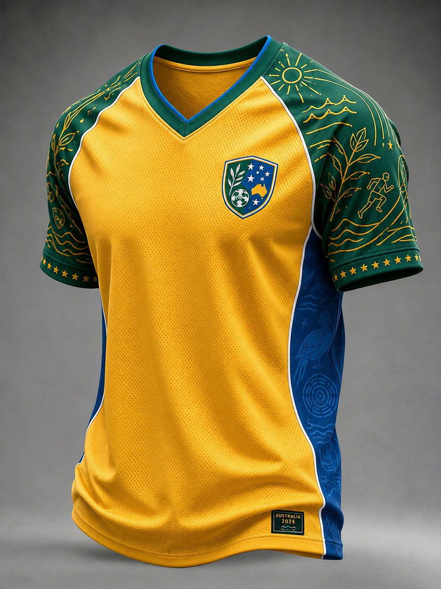 Men's Australia Football V-neck T-shirt