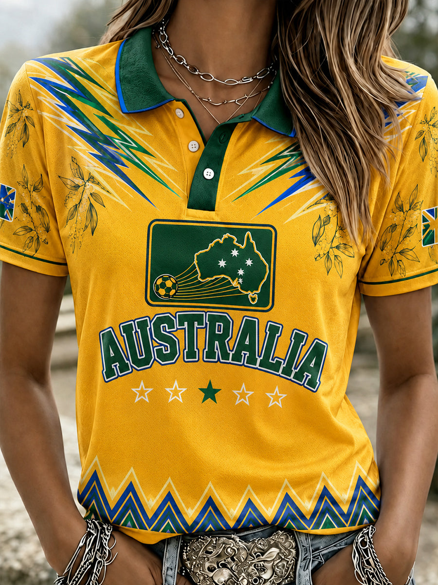Women's Australia Football Polo T-Shirt