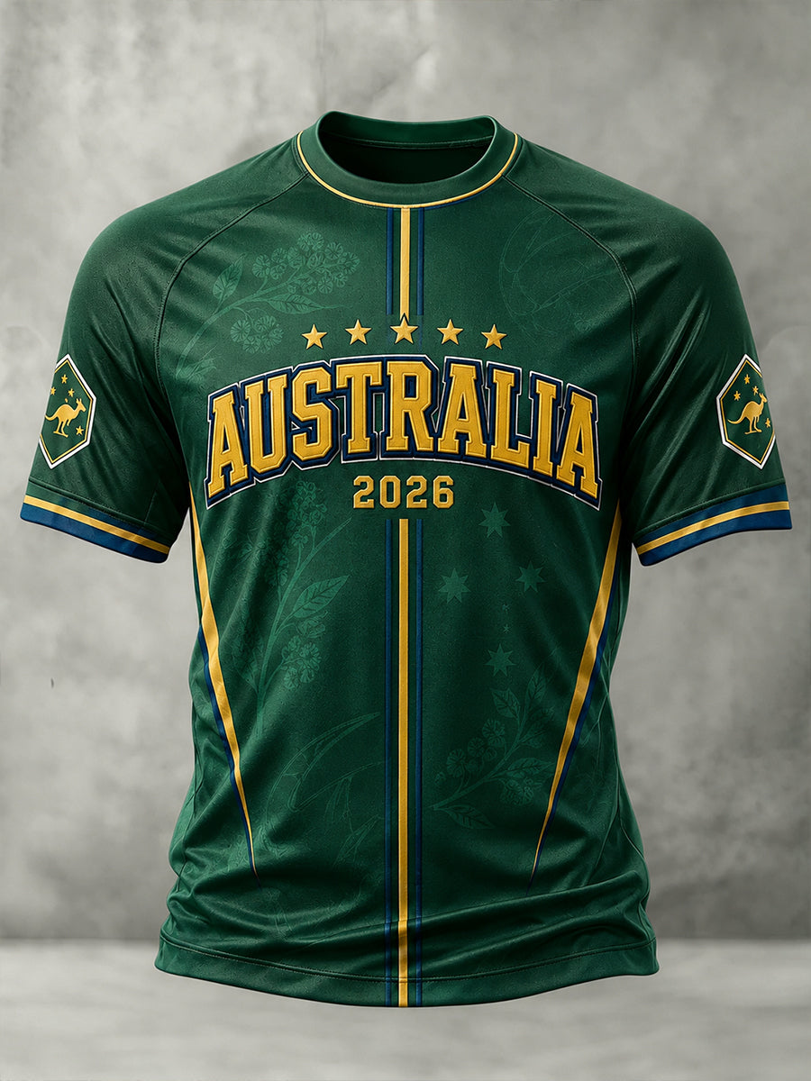 Men's Australia Football V-neck T-shirt