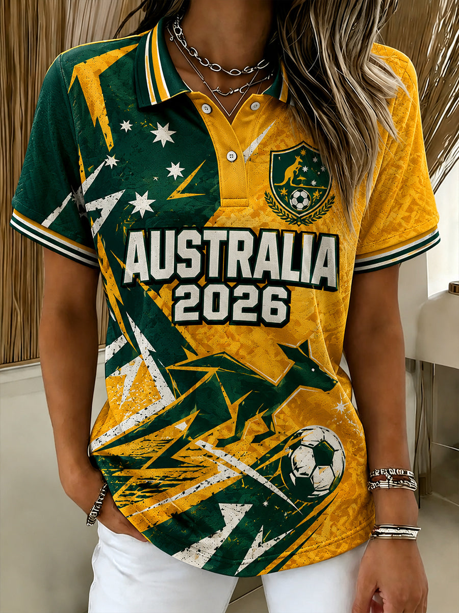 Women's Australia Footabll Polo T-Shirt