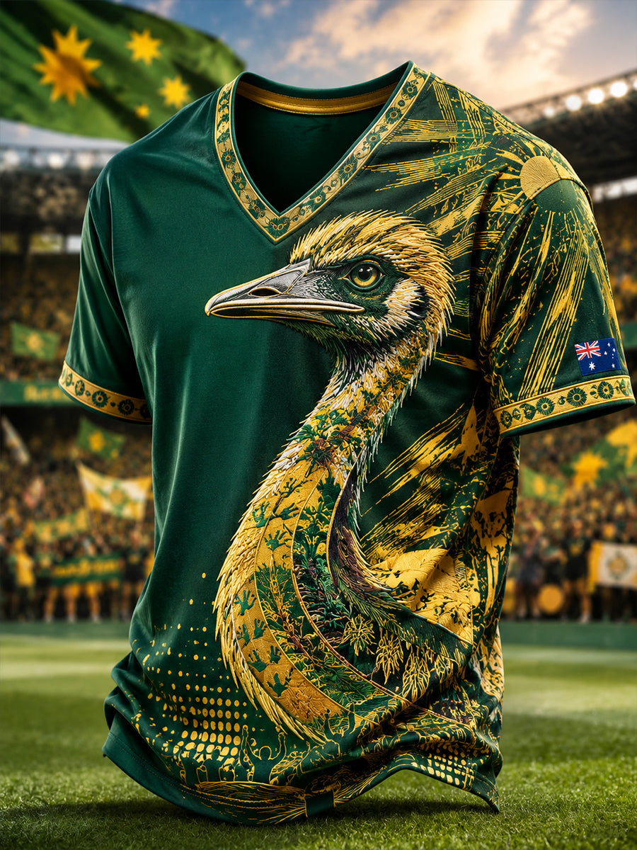 Men's Australia Football V-neck T-shirt